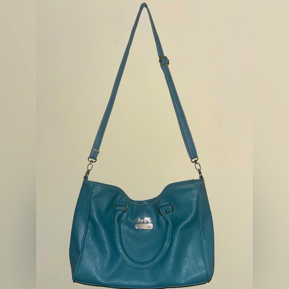 Coach Handbags - stunning COACH crossbody/shoulder purse- teal/blue, in excellent condition.